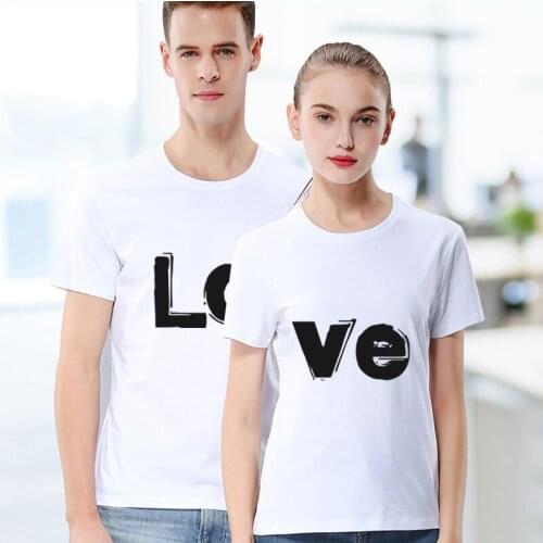 Couple Tshirt Husband and Wife Wedding Anniversary Gift Soft Cotton Matching Love Print T-Shirts Tee Men/women Couple Matching