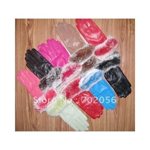 Real Leather gloves skin Fashion high quality mixed color 12pairs/lot #2353