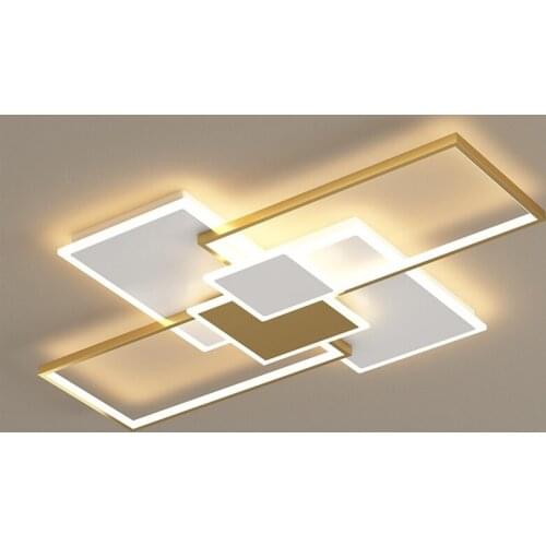 Post Modern Square Frame Ceiling Lights Led Lights for Room Nordic Aluminium Bedroom Lamp Living Room Chandeliers Light Fixtures