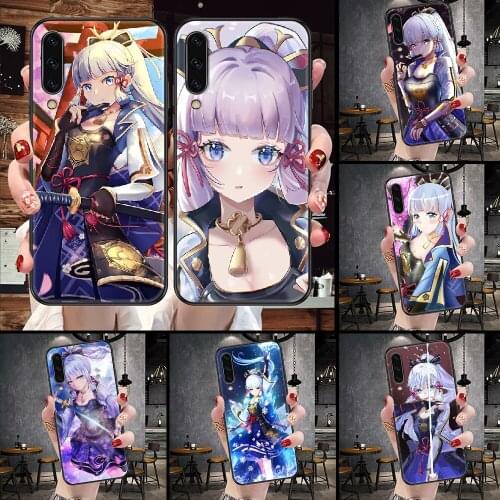 Kamisato Ayaka Genshin Impact Phone Case For Samsung Galaxy A 10 12 20E 21S 30 32 40 50 51 52 70 71 72 5 6 7 2016 2018 black