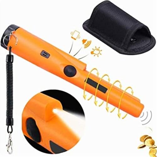 Waterproof Lightweight Metal Detector Automatic Pro Pointer with Belt Holster Treasure Hunt ,Battery Not Included(Orange)