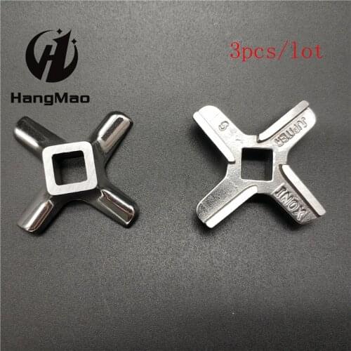 Stainless steel 2 Pieces Meat Grinder Spare Parts #5 Blade Mincer Knife Fit Bosch Philips siemens