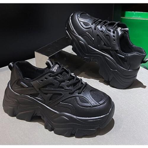 Womens Chunky Sneakers 2021 Fashion White Platform Sneakers Women Running Sport Shoes Trainers Thick Sole Tenis basket