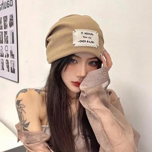 Ladies Hats Mens Hats Winter Retro Boundless Headscarves Women Pile Hats Fashion Autumn And Winter Knitted Hats Baotou Hats