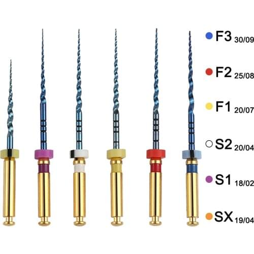 Dental Flexible Heat Activated Root Canal Endo Files Niti Blue Endodontic Engine Use Rotary Files SX-F3 25mm Dentistry