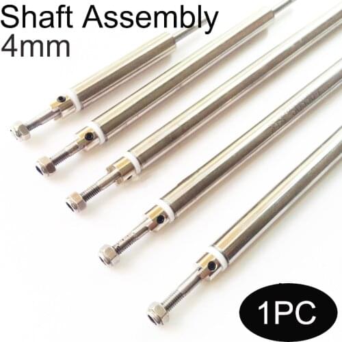1pc RC Boat 4mm Drive Shaft Assembly 304 Stainless Steel Rigid Shaft+Sleeve+Propeller Adapter Transmission Axle Kits fr Ship DIY