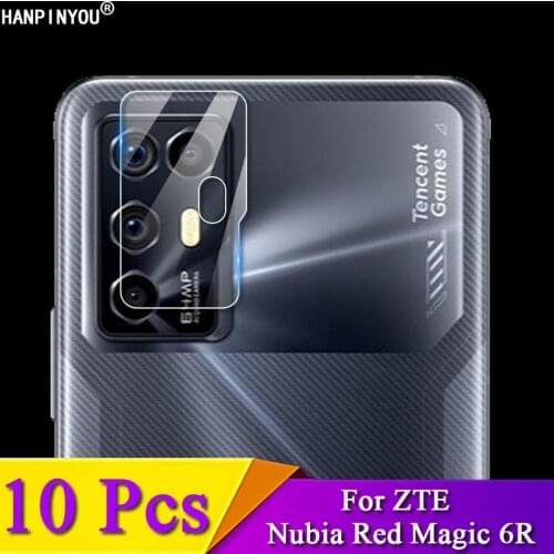 10 Pcs For ZTE Nubia Red Magic 6R 6.67" Ultra Clear Slim Rear Back Camera Lens Protector Cover Soft Tempered Glass Film