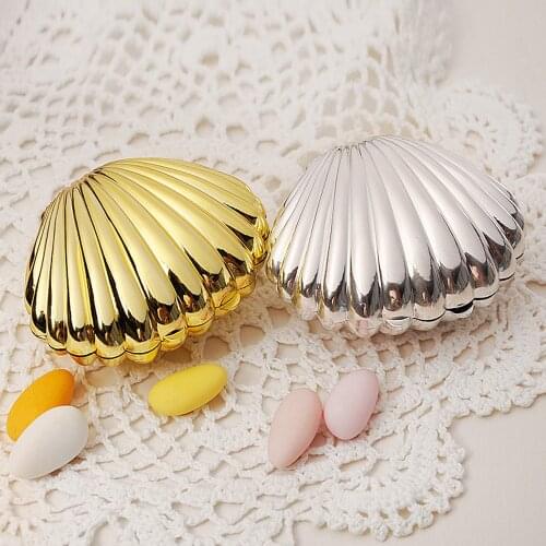 10pcs/Lot Shell Wedding Favor Box Wedding Candy Box Casamento Wedding Favors And Gifts Wedding Decoration Mariage