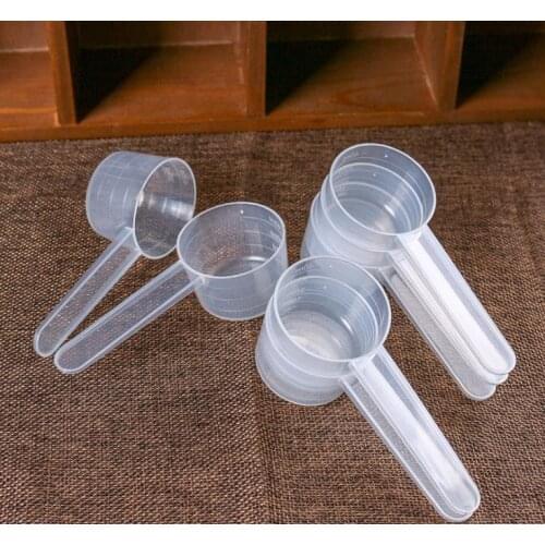 1000Pcs 20g 40ml Plastic Measuring Coffee Scoop With Scale Baking Utensils Milk Powder Laboratory Liquid Spoon SN783