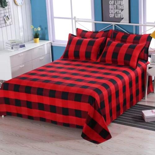 2020 Bedding Sheet Polyester Bedsheet Home Textile Printing Flat Sheets Combed Cotton Bed Sheet+2 Pcs Pillow Cover 74*48cm