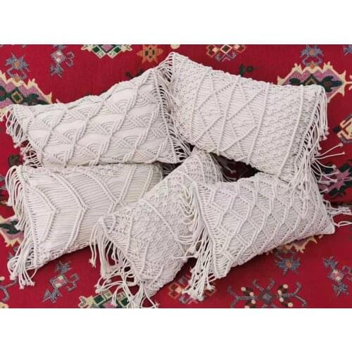 2021 New Macrame Handmade Cotton Thread Pillow Covers Sofa Cushion Cover Decorative Pillowcases Home Textile
