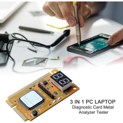 3 In 1 Mini PCI/mini PCI-E/LPC 2-digit PC Laptop Diagnostic Card Metal Analyzer Tester LED Displays For Notebook Computers
