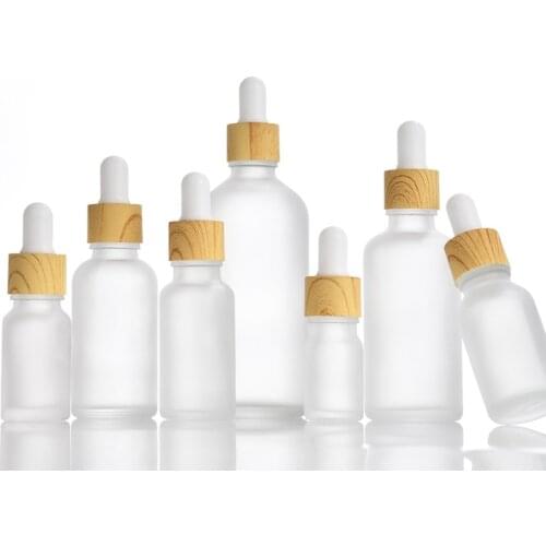 5/10/15/20/30/50/100ML Glass Essential Oil Dropper Bottle Transparent Frosted Cosmetic Refillable Serum Dropper Container 10pcs
