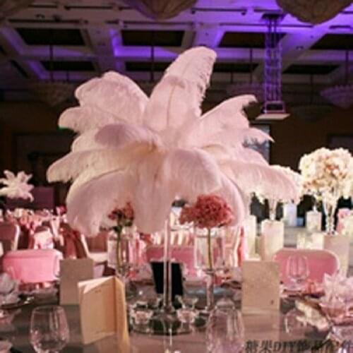 50pcs/lot 35-40CM "14-16"inches White Ostrich Feather Plume wedding decoration FREE SHIPPING