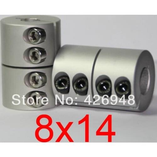 8x14 Rigid clamping screws Solid Coupling for Engraving machine,8mm to 14mm shaft butt-muff coupler for stepper motor D32 L45