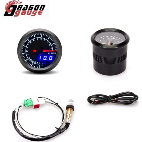 DRAGON GAUGE 52mm Air Fuel Ratio Gauge Digital Arrow Display With Narrowband O2 Oxygen Sensor High-end Car Gauge Fit for 12V Car
