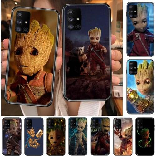 Groot Phone Case Hull For Samsung Galaxy A 50 51 20 71 70 40 30 10 80 E 5G S Black Shell Art Cell Cove