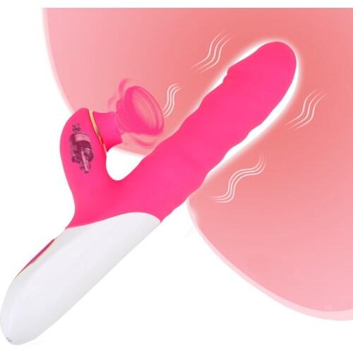 IKOKY G Spot Rabbit Vibrator Sex Shop toys Sex Toys for Women Clitoris Stimulator Licking Sucking Telescopic Dildo Vibrator