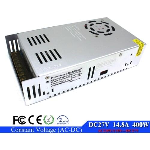 DC Power Supply DC27V 400w 14.8A Led lighting Driver Transformer 110V 220V AC-DC 27V Unit ac dc converter for Stepper CNC CCTV