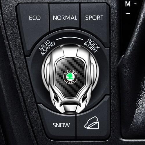 Car Engine Start Stop Push Button Switch Sticker 3D Interior Accessories For Skoda Octavia Superb Fabia Rapid Yeti Citigo Kodiaq