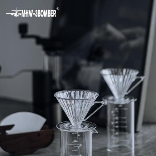 MHW-3BOMBER ELF DRIPPER 1-2 Cups Coffee Filter Cup Coffee Maker Pour Over Conical V60 Filter Cup Brewing Coffee Tools