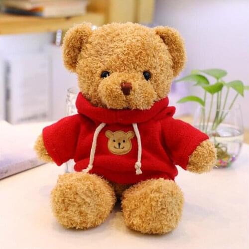 30cm Creative Plush Toy Bear Stuffed Animals Colorful Playmate Sweater Doll Christmas Gift for Kids Pillow