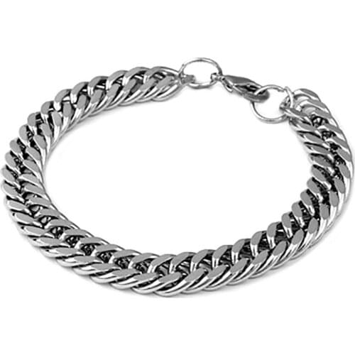 Fashion Heavy Punk Rock Titanium Stainless Steel Men Fashion Bracelet Jewelry Bangle