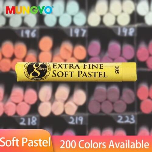 Mungyo Gallery 6Pcs/Set Master Extra Fine Soft Pastel Single Color Drawing Chalk Bjd Makeup 200 Colors Available Art Supplies