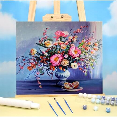 Landscape Flowers Paint By Numbers Complete Kit Acrylic Paints 50*70 Painting On Canvas Home Decor Crafts For Wholesale