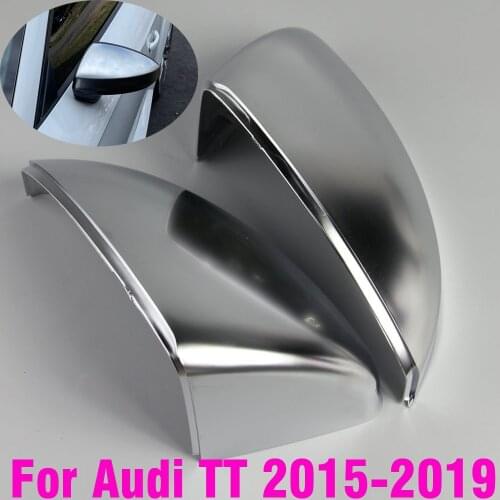 Matte Chrome Rearview Mirror Cap Covers Trim For Audi TT MK3 Type 8S Coupe 2-Door 2015 - 2019 Replacement Style