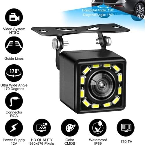 New Car Reverse Parking Camera Rear View Backup HD Cam with LED Night Vision