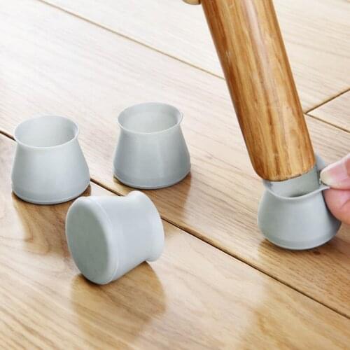 NEW 4pcs Furniture Chair Leg Silicone Cap Pad Protection Table Feet Cover Floor Protector Non-slip Table Chair Mat Caps Foot