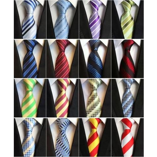 New Classic Stripe 100% Silk Mens Ties New Design Neck Ties 8cm Striped Ties for Men Formal Business Wedding Party Gravatas
