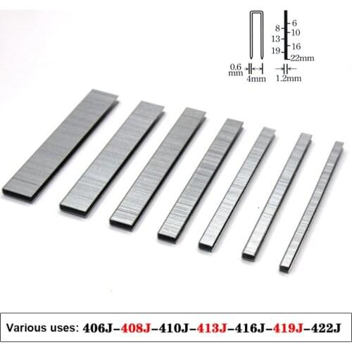 5000pcs Gun Nail 406J/408J/410J/413J/416J/419J/422J Electric Pneumatic Straight Brad Nails Pins Staple Gun for Woodworking Tool