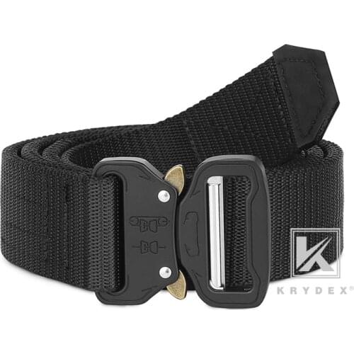 KRYDEX 1.5” Cobra Belt M Size Stiffened 2-Ply Quick Release Nylon Webbing Metal Rigger’s Duty Belt For Tactics Hunting Shooting