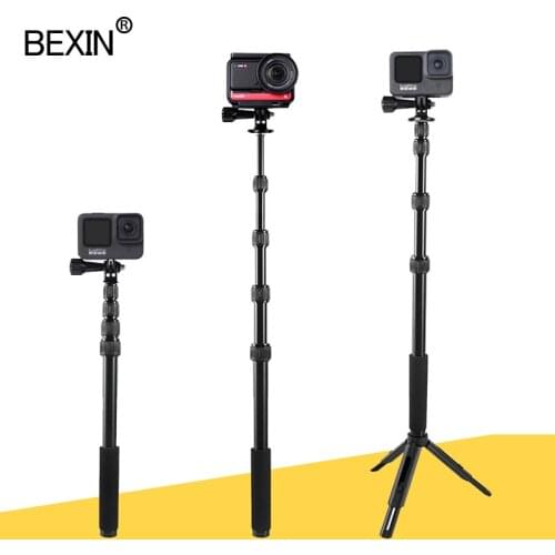 BEXIN Extension Rod Aluminum Alloy Handheld Telescopic Extension Rod Flash SLR Camera Bracket Portable Aluminum Alloy Monopod