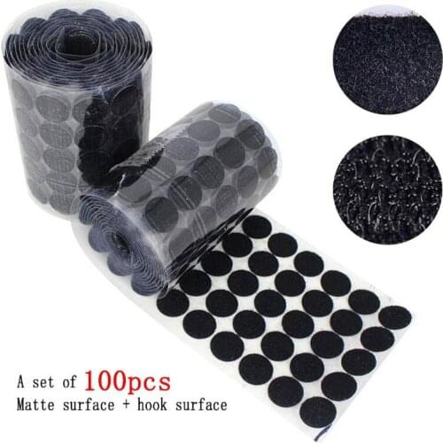 100pc/lot Self-adhesive Magic Dots the hooks nylon sticker self adhesive hook and loop Velcro fastener with Glue DIY for sewing