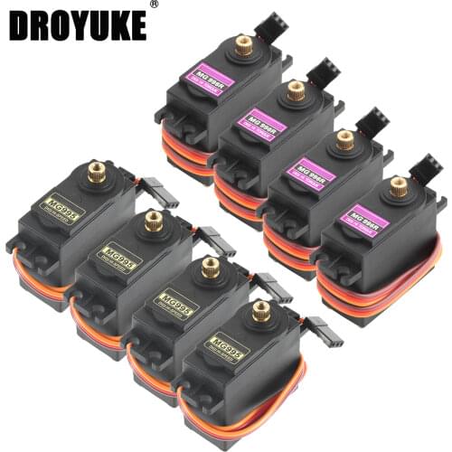 Droyuke 4PCS/lot 13KG 15KG Servos Digital MG995 MG996 Servo Gear for Futaba JR Car RC Model Helicopter Boat Arduino UNO DIY