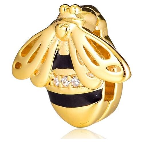 Fits Europe Reflexions Bracelets Shine Reflexions Queen Bee Clip Charm 925 Sterling Silver Bangle Beads DIY Making Fine Jewelry