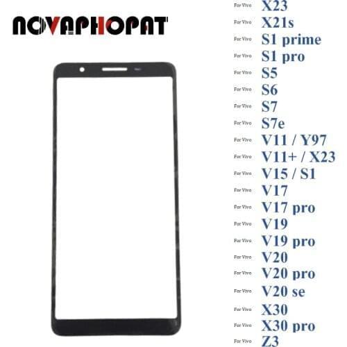 Black Digitizer LCD Sensor Glass For Vivo X23 X21s S1 prime S5 X30 S6 S7 S7e V11 Y97 Z3 V11+ Pro Touch Screen Glass lens Panel