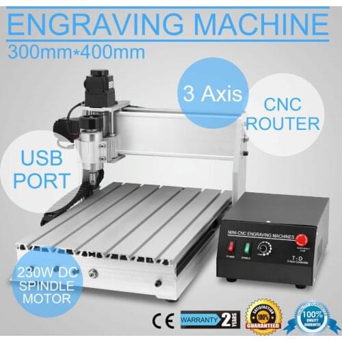 300mm*400mm USB CNC Router Engraver Engraving Cutter Router Machine Drilling and Milling Machine 3 Axis