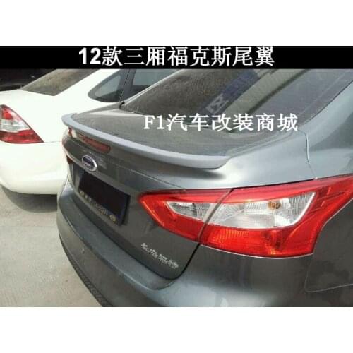 High-quality PU paint car fixed tail, high quality stable car rear spoiler For Ford Focus 2012 4dr Sedan