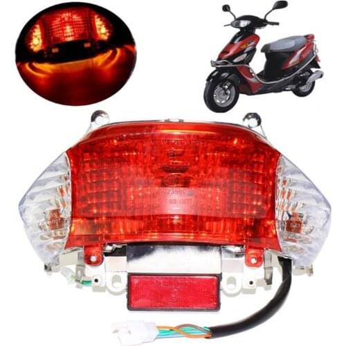 Taillight Motorcycle Tail Lamp Lens, Replacement for GY6 50cc Tao Tao,Coolsport, Scooter - Clear Lens, Amber Light