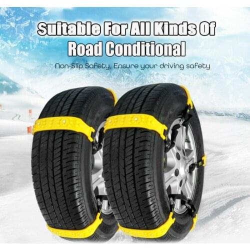 1PC Car Snow Tire Chain Belt Beef Tendon Auto Wheel Snow Chains Tire Emergency Anti-skid TPU Set for Automobile Tires