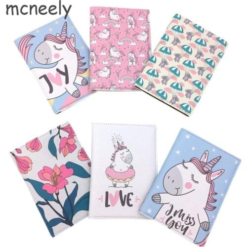 1PCS Unicorn Travel Passport Holder Card Cover on The Case for Womens Men Adventure Porta Passaporte Pasport Paspoort