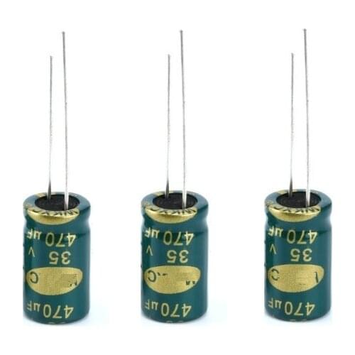10 pcs Electrolytic Capacitors High Frequency 35V 470UF 10X17MM Aluminum Electrolytic Capacitor