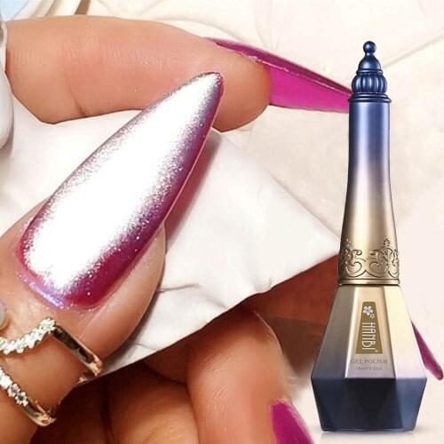15ml Bright Silver Spar Cat Eye Gel Soak Off UV Glass Gel Transparent Gel Polish Magnetic Nail Art Varnishes