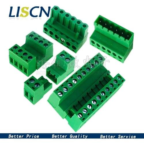 5 Sets 5.08MM Pluggable Terminal Blocks Connector KF2EDGKR 5.08 Butting Style 2/3/4/5/6/7/8 Pin Screw Terminal