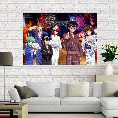 Anime Yu Yu Hakusho Poster Wall For Living Room Art Poster Decoration Canvas Fabric Cloth No Frame Morden Home Decor A12.2