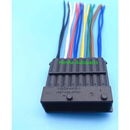 Free Shipping 16Pin 1-964449-1 AMP Tyco Male Waterproof Wire Harness Automotive Connector Plug Car Sealed ECU Socket